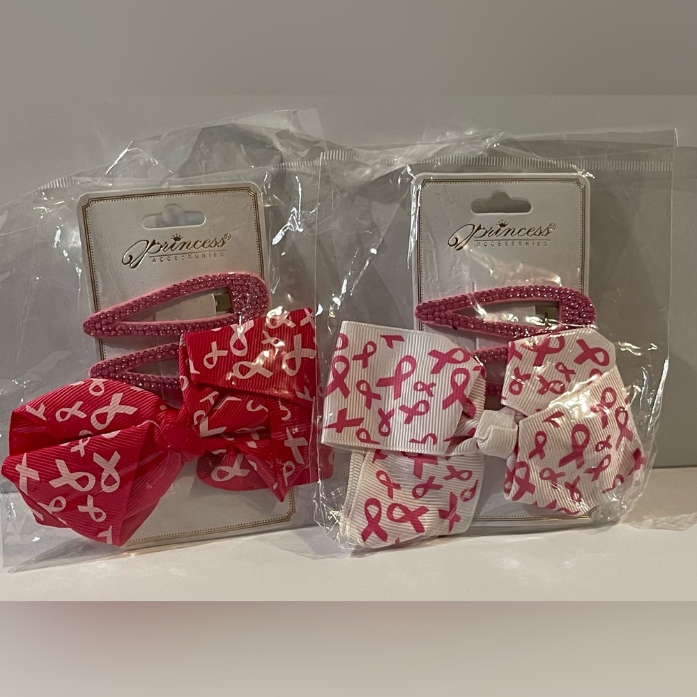 NEW Breast Cancer Awareness Hair Bows & Clips.